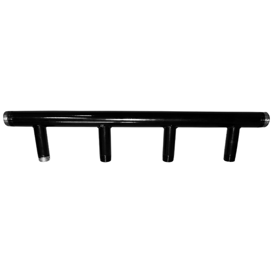 Legend Valves 355-394 1" x 1" x 3/4" (x4) Four-Zone Carbon Steel Boiler Manifold Header
