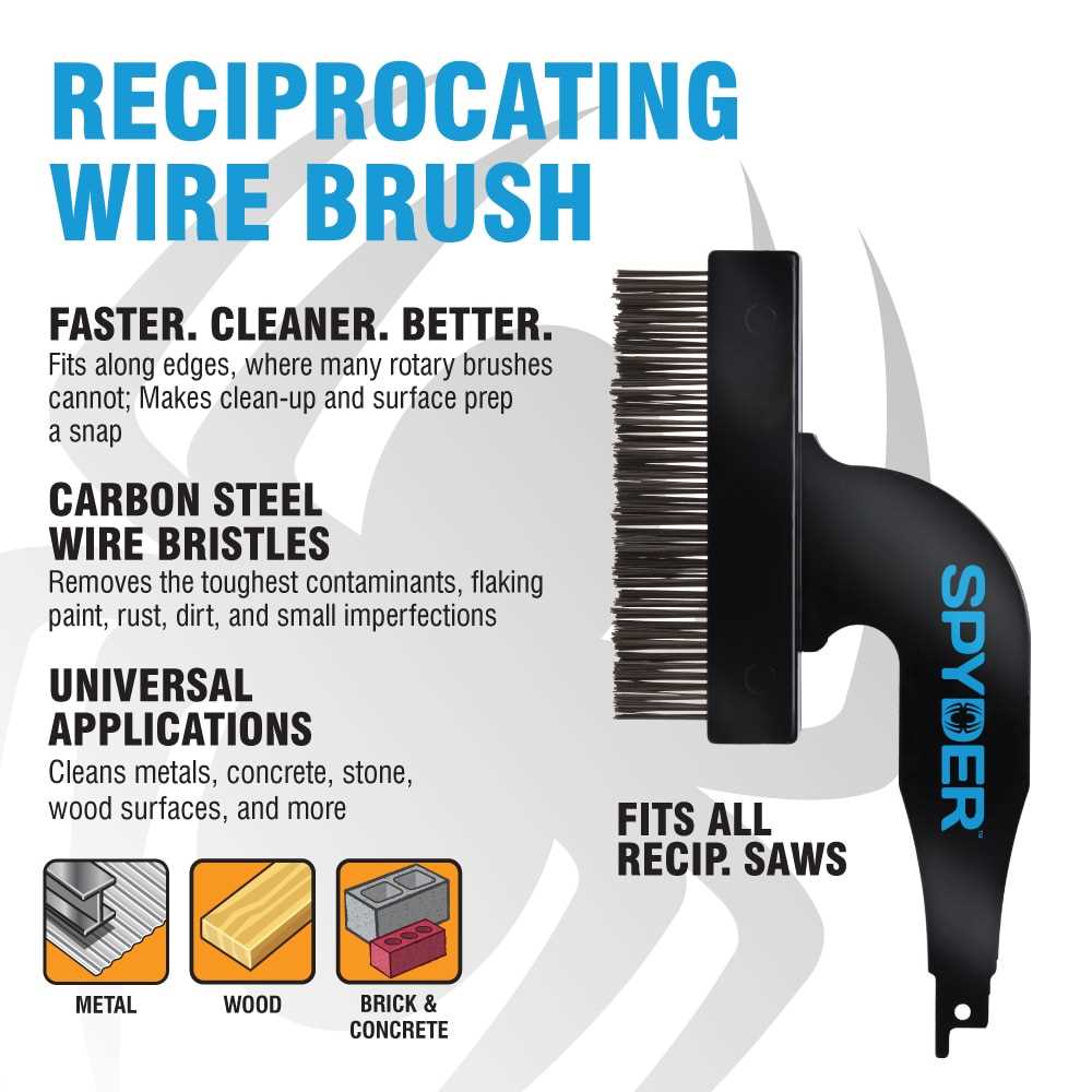 Spyder 400005 Spyder Reciprocating Saw Wire Brush Attachment