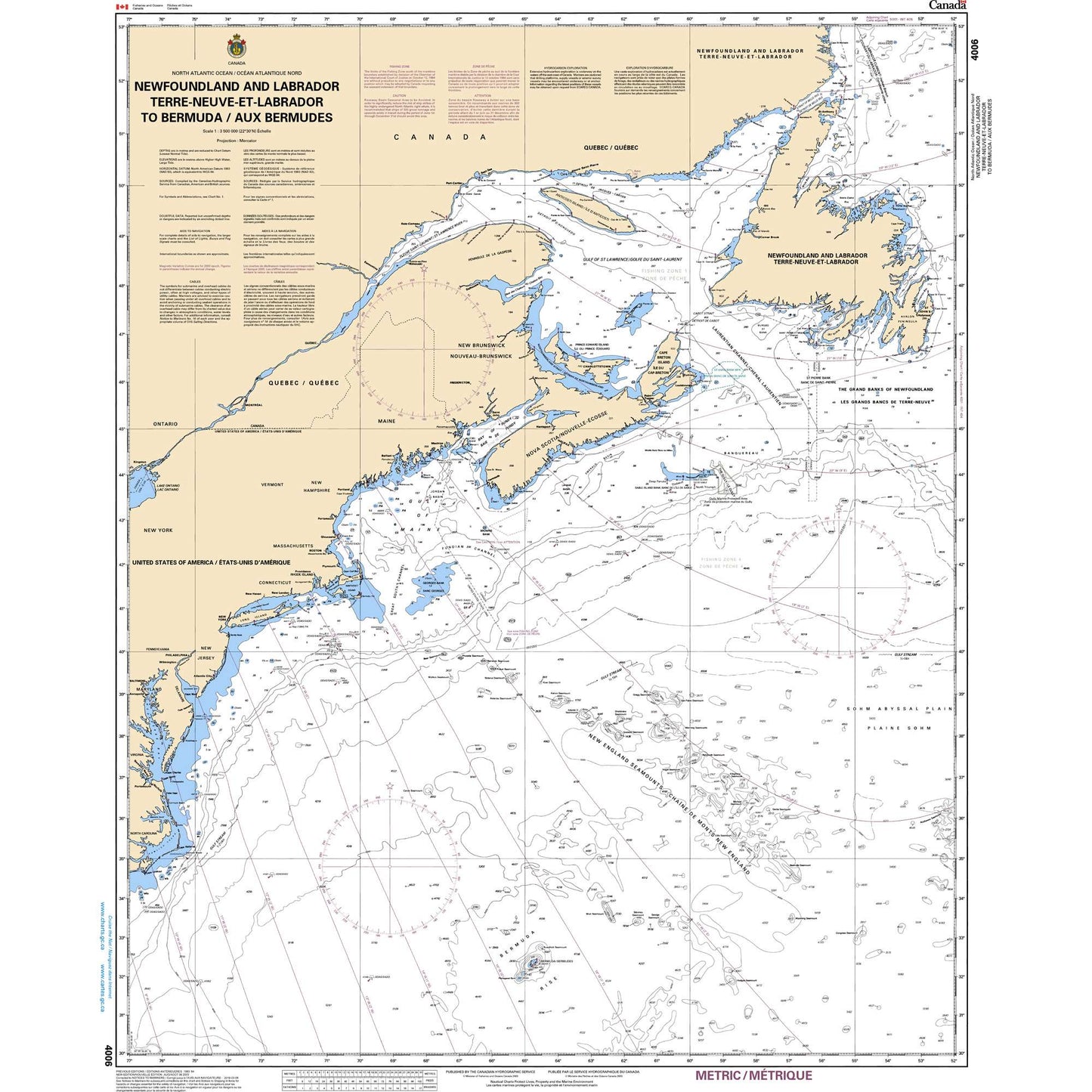 Paradise Clay CAN4006 CHS Newfoundland and Labrador/Terre-Neuve-et-Labrador to Bermuda / aux Bermudes