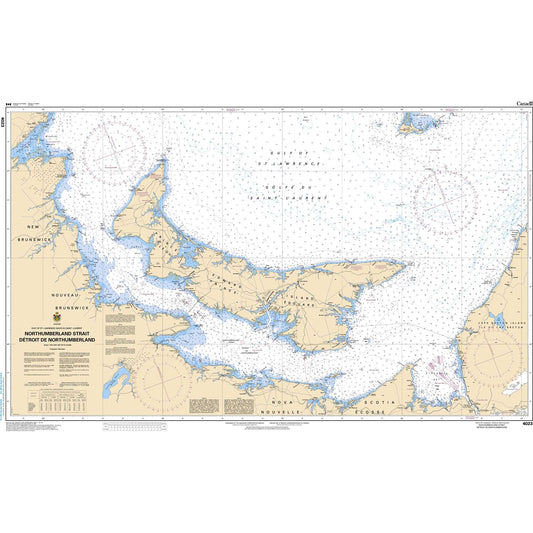 Paradise Clay CAN4023 CHS Chart Northumberland Strait / Détroit de Northumberland
