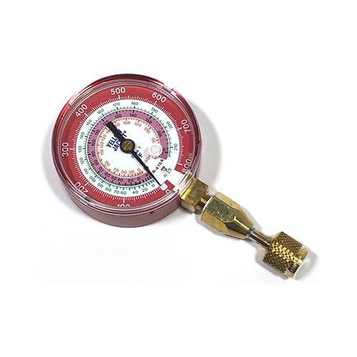 Yellow Jacket 40334 Red pressure Â°F; 0 800 psi; Single Test Gauge R-22/404A/410A