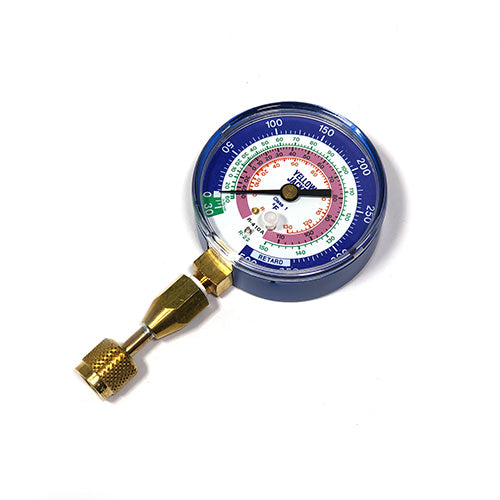 Yellow Jacket 40335 Blue compound Â°F; 0 500 psi; Single Test Gauge R-22/404A/410A