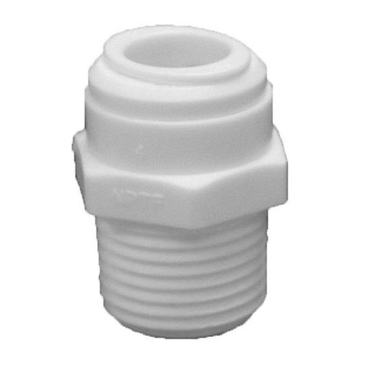 Jones Stephens C76880 3/8" Tube OD x 3/8" MIP Plastic Push On Adapter