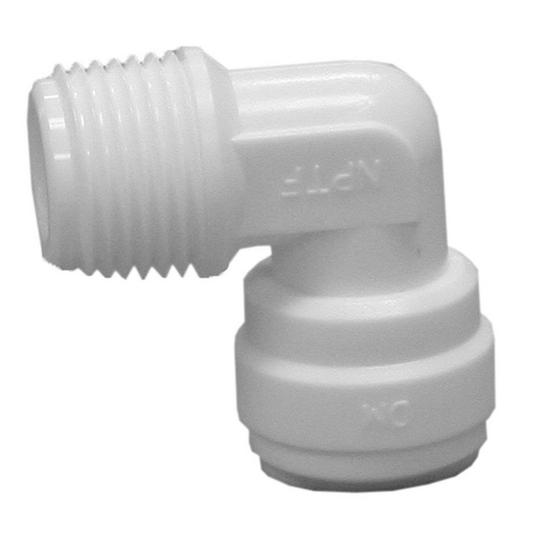 Jones Stephens C76888 3/8" Tube OD x 3/8" MIP Plastic Push On 90° Elbow