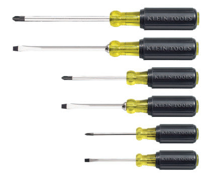 Klein Tools 85074 Screwdriver Set- 6Pc Cushion-Grip Assortment