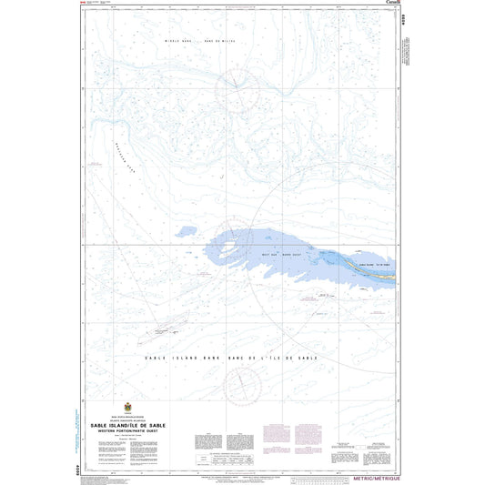 Paradise Clay CAN4099 CHS Chart Sable Island/Île de Sable, Western Portion/Partie Ouest
