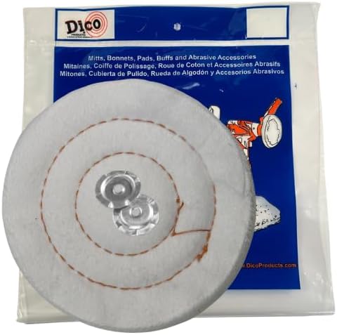 Dico 7000007 1/2" Thick Flannel Buffing Wheel, 10" Diameter