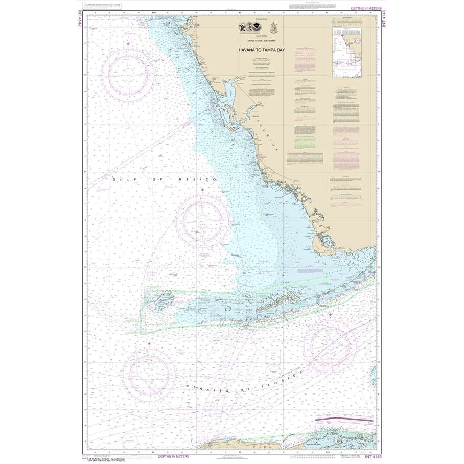 Paradise Clay NO_4148 HISTORICAL NOAA Chart Havana to Tampa Bay