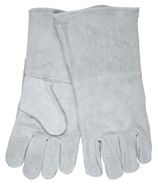 MCR Safety 4155 MCR Safety Welding Leather Welding Work Gloves Gray Regular B Grade Shoulder Leather Wing Thumb (1 DZ)