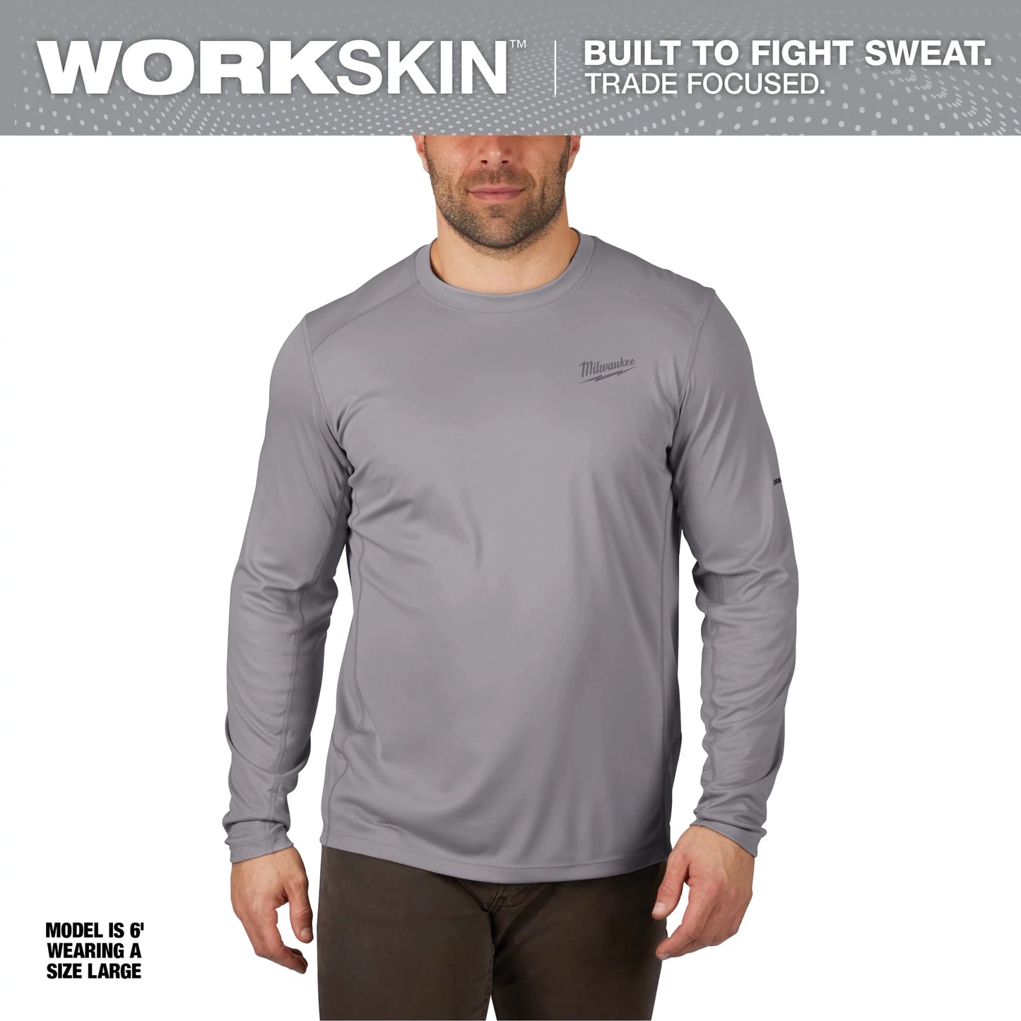 Milwaukee Tool 415G-XL WORKSKIN Lightweight Performance Shirt - Long Sleeve (XL), 1 EA