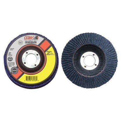 CGW ABRASIVES 42300 4-1/2"X7/8" Z3-24 T27 Reg 100% Za Flap Disc (1 EA)