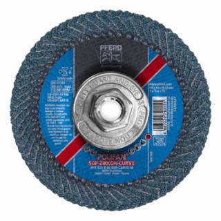PFERD 67216 5 X 5/8-11 Polifan Curvezirc Alum Md Rd 40G