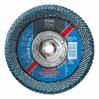 PFERD 67363 5 X 5/8-11 Polifan Curvezirc Alum Lrg Rd 40G