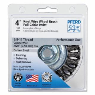PFERD 82166P P.O.P. 4" Full Cable Mini Knot Wheel .020 Cs Wir