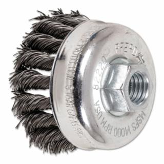 PFERD 82220 2-3/4" Knot Wire Cup Brush .020 Cs Wire 5/8-11 T