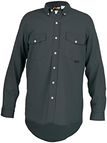 MCR Safety S1GMT MCR Safety FR Gear Flame Resistant (FR) Work Shirt 100% Cotton, Gray (1 EA)
