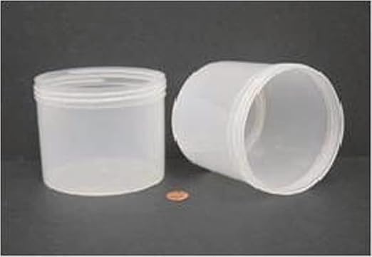 Globe Scientific 6407 Jar Wide Mouth 960mL (32oz) PP 120mm Opening 4 3/8 x 3 3/4" (Screw Cap Packaged Separately)