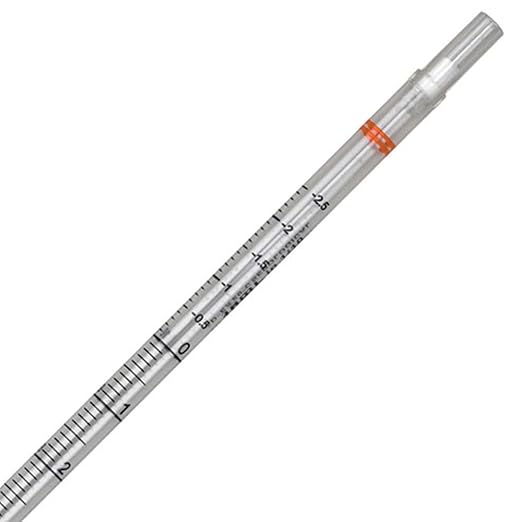 Globe Scientific 1762 Serological Pipette Diamond Essentials 10mL PS Standard Tip 345mm STERILE Orange Band Individually Wrapped 50/Bag 4 Bags/Unit