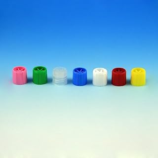Globe Scientific 6137Y Screw Cap with Silicone Washer for Sample Tubes with External Threads (#'s 6030-6059) Yellow