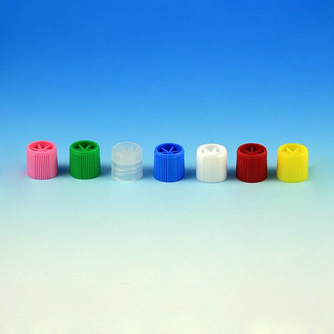 Globe Scientific 6136R Screw Cap for Sample Tubes with External Threads (#'s 6030-6059) Red