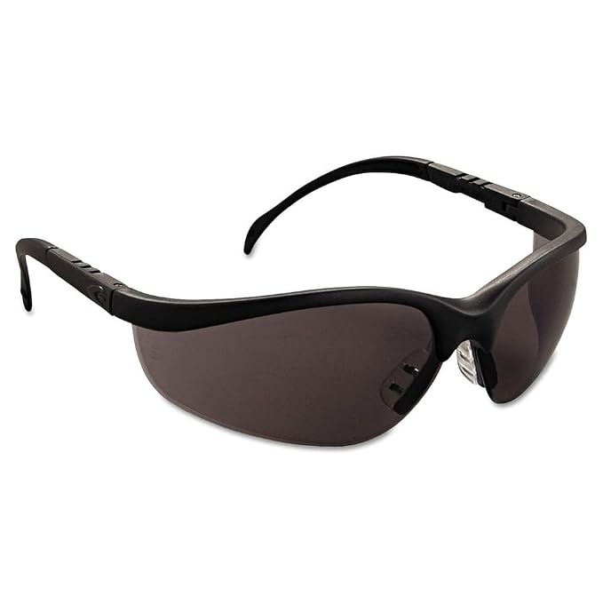 MCR SAFETY KD112 Klondike Black Frame Grey Lens Safety Spectacle