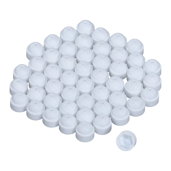 Vestil BC-WT-38-PK 3/8 in Dia, White, Plastic 50 PK