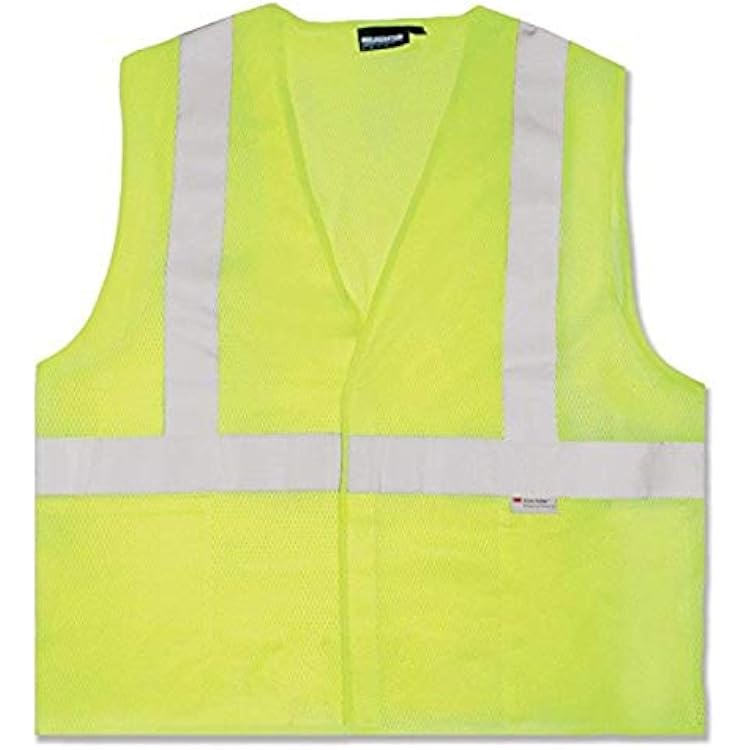 Delta Plus WEL14515HL4X S15 CL 2 Safety Vest, 4x, Hi Viz Lime