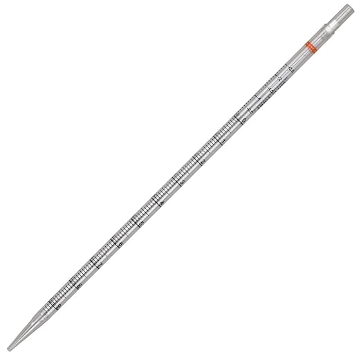 Globe Scientific 1762 Serological Pipette Diamond Essentials 10mL PS Standard Tip 345mm STERILE Orange Band Individually Wrapped 50/Bag 4 Bags/Unit