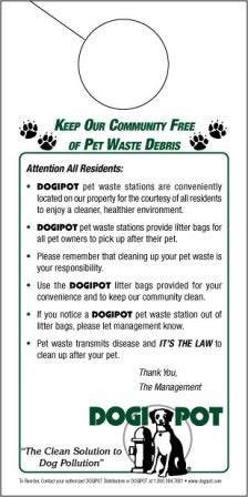 Dogipot 1009 Informational Door Hangers