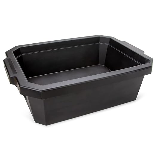 Globe Scientific 455025K Ice Tray with Lid 9 Liter Black