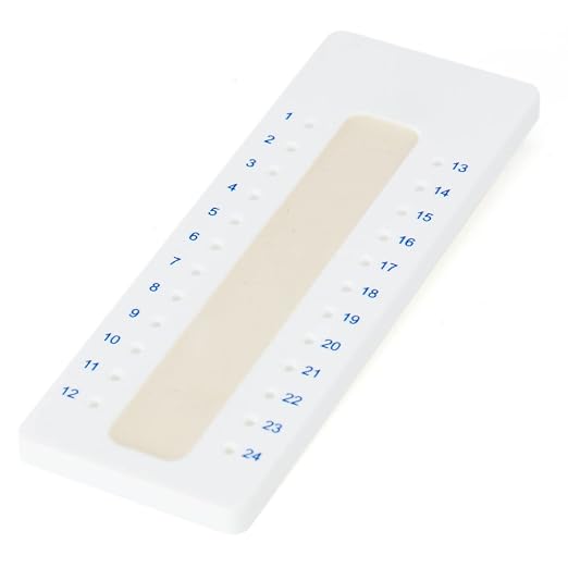 Globe Scientific 51601 Capillary Tube Holding Tray with Sigillum Wax Sealant 24-Place