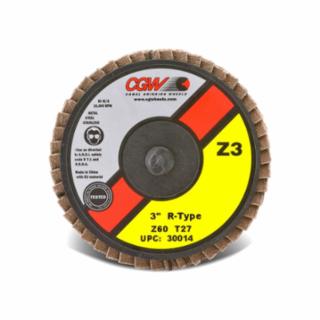 CGW ABRASIVES 30002 2" Roloc-Type T27 Zir Reg 40 Grit Flap Disc