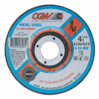 CGW ABRASIVES 35612 4-1/2X1/8X7/8 A24-R-Bf Steel T27 Dp Ct Whl