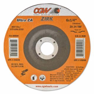 CGW ABRASIVES 35659 9X1/4X5/8-11 Za24-T-B Zirc T27 Dp Ct Whl (1 EA)