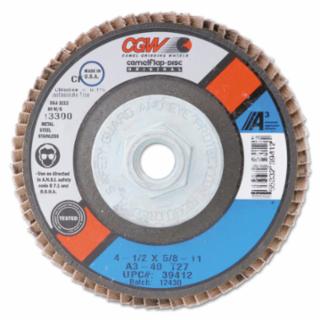 CGW ABRASIVES 39432 4-1/2"X5/8-11 T29 A Cubed Reg 40 Grit Flap Disc (1 EA)