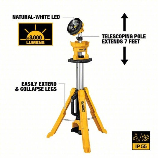 Dewalt DCL079R1 20V Max* Cordless Tripod Light (Kit)