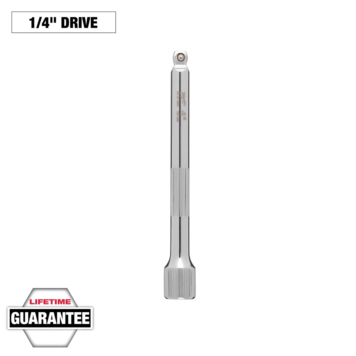 Milwaukee Tool 43-24-9201 1/4" Drive 4" Wobble Extension, 1 EA