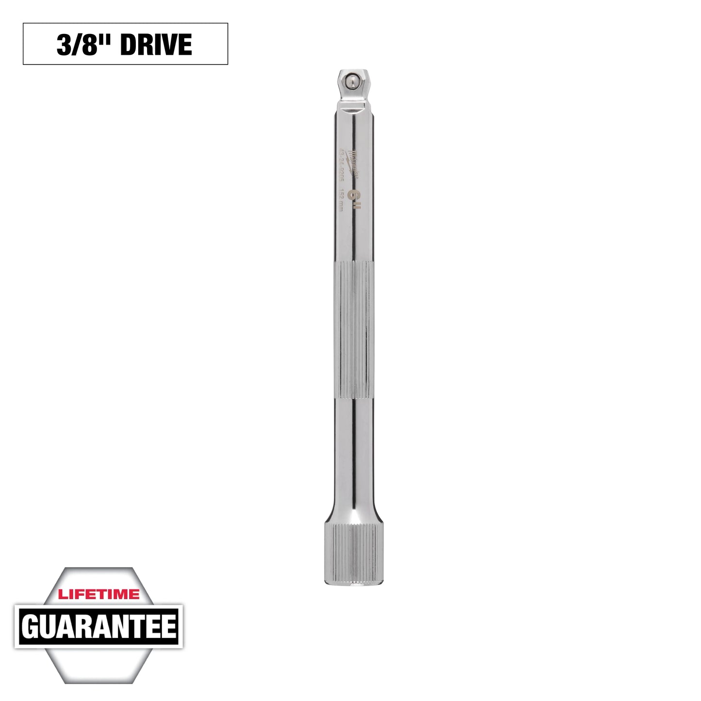 Milwaukee Tool 43-24-9205 3/8" Drive 6" Wobble Extension, 1 EA