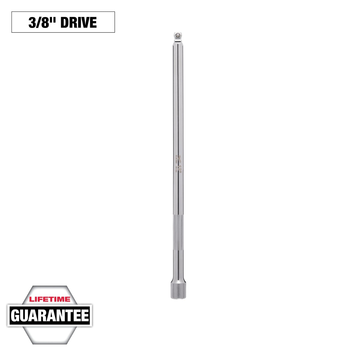 Milwaukee Tool 43-24-9207 3/8" Drive 12" Wobble Extension, 2 EA/PK