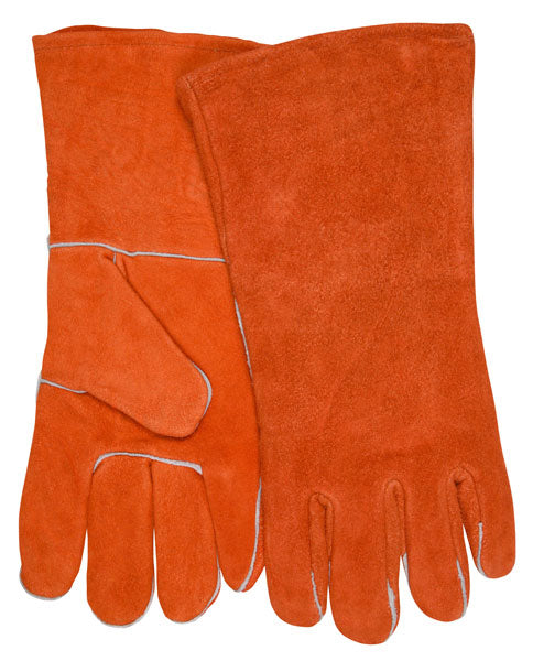 MCR Safety 4300B MCR Safety Welding Leather Welding Work Gloves Russett Economy Grade Shoulder Leather Wing Thumb (1 DZ)