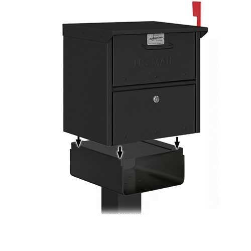 Mailboxes 4315BLK Salsbury Newspaper Holder - for Roadside Mailbox and Mail Chest - Black