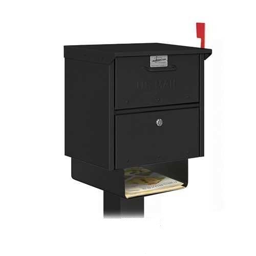 Mailboxes 4315BLK Salsbury Newspaper Holder - for Roadside Mailbox and Mail Chest - Black