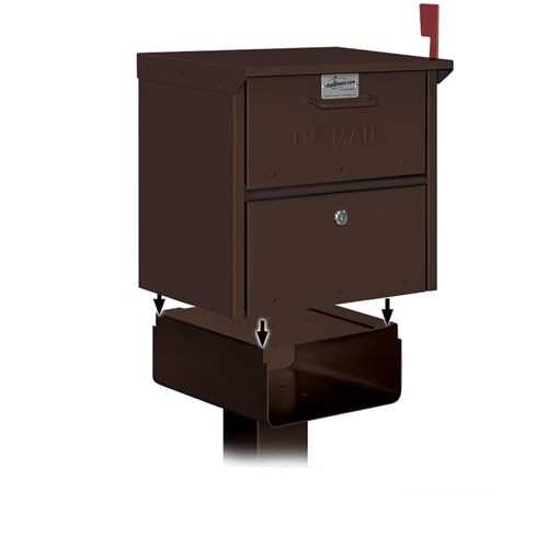 Mailboxes 4315D-BRZ Salsbury Newspaper Holder - for Designer Roadside Mailbox - Bronze