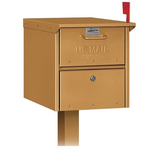 Mailboxes 4325D-BRS Salsbury Designer Roadside Mailbox - Brass