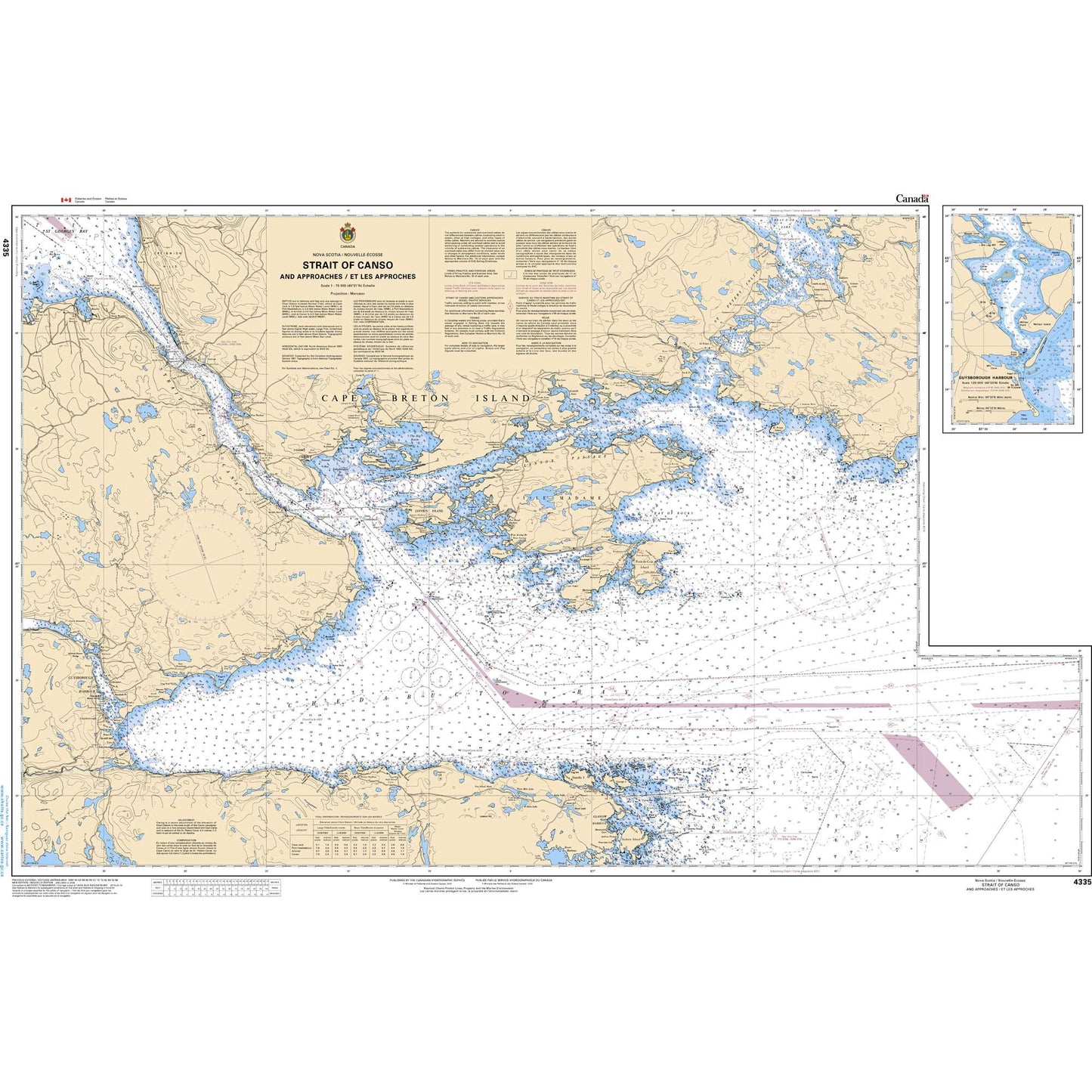 Paradise Clay CAN4335 CHS Strait of Canso and Approaches/et les approches