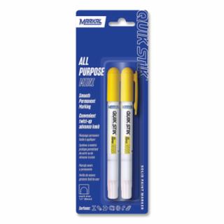 MARKAL® 61068 Yellow Quik Stik Paint Marker Carded 0-140Deg. M