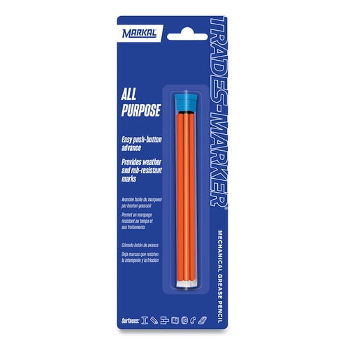 MARKAL® 96009 Trades Marker Orange Refill 6/Pkg (6 MKR)