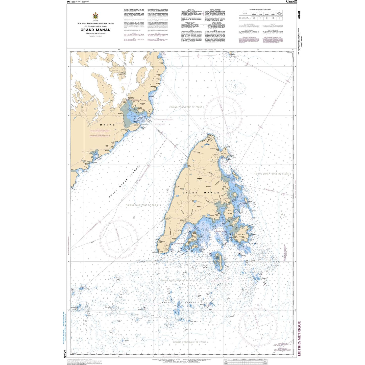 Paradise Clay CAN4340 CHS Chart Grand Manan