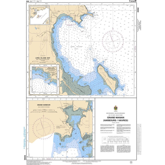 Paradise Clay CAN4342 CHS Chart Grand Manan (Harbours / Havres)