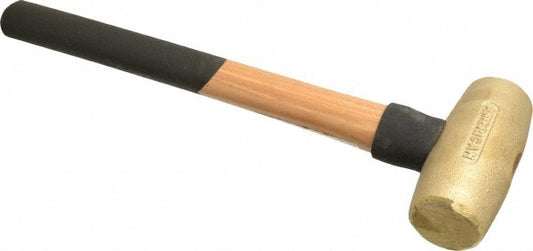 American Hammer AM5BRWG Non-Marring Hammer, 5 lb, 1-3/4" Face Dia, Brass Head
